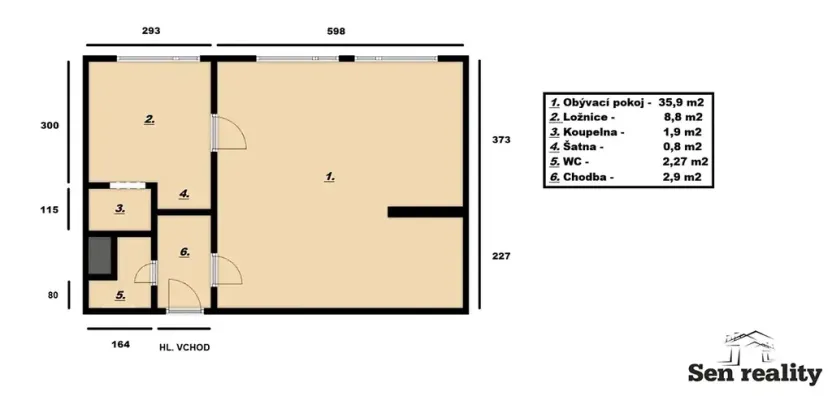 Prodej bytu 2+kk, Hradec Králové, Veverkova, 53 m2