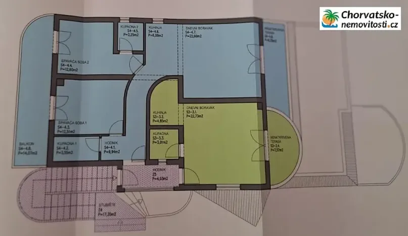 Prodej bytu 3+kk, Pag, Chorvatsko, Golija, 80 m2