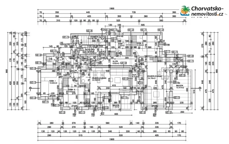 Prodej bytu 3+kk, Novalja, Chorvatsko, 55 m2