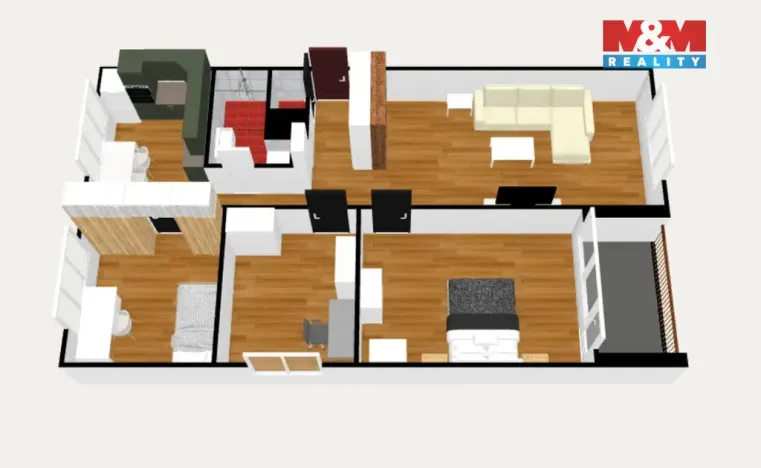 Prodej bytu 4+1, Chodov, Čapkova, 83 m2