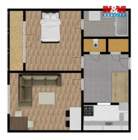 Prodej bytu 2+1, Litvínov - Horní Litvínov, Koldům, 52 m2