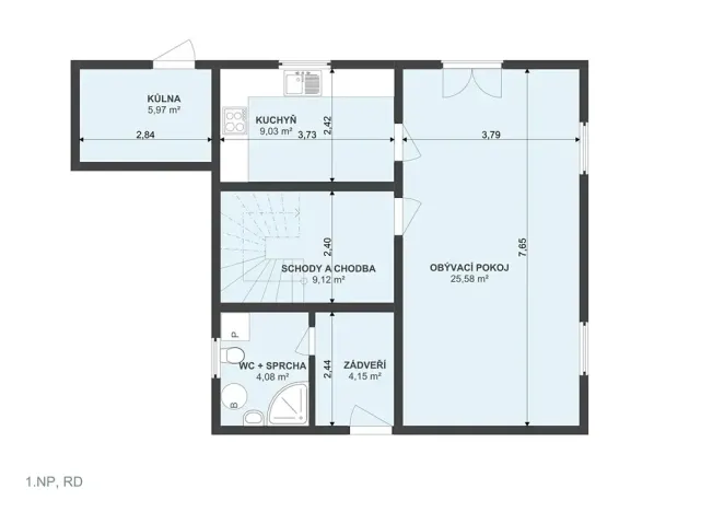 Prodej rodinného domu, Hradec Králové, 109 m2