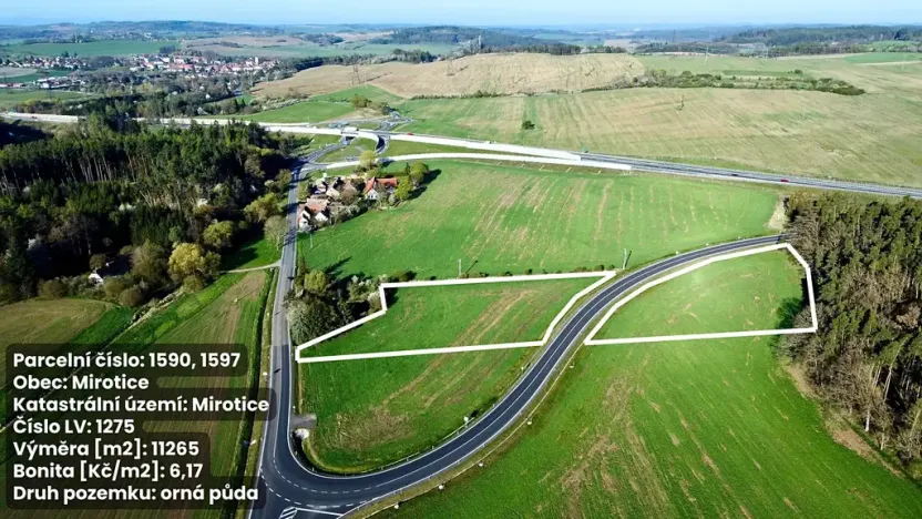 Prodej pole, Mirotice, 11265 m2
