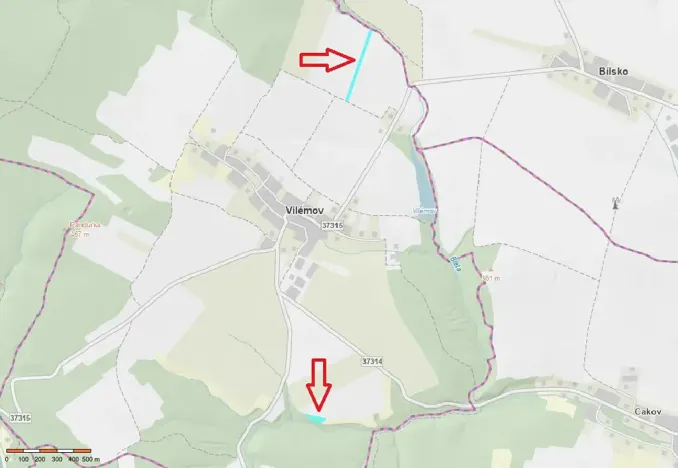 Prodej pole, Vilémov, 9813 m2