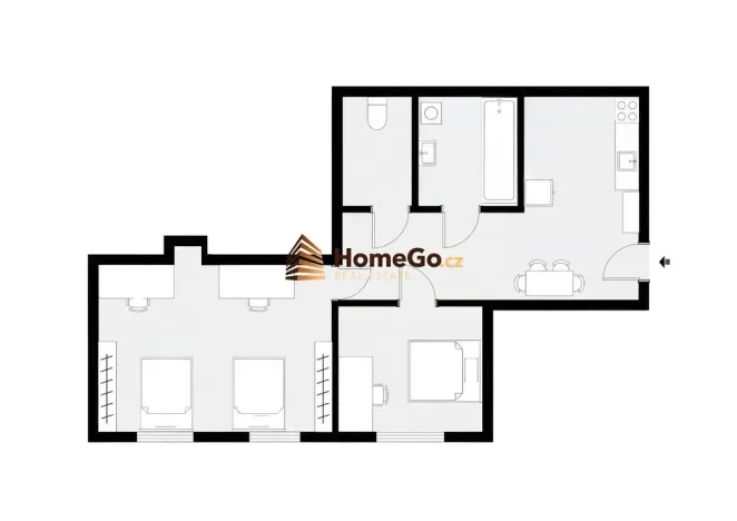 Pronájem bytu 2+1, Praha - Nusle, Žateckých, 73 m2