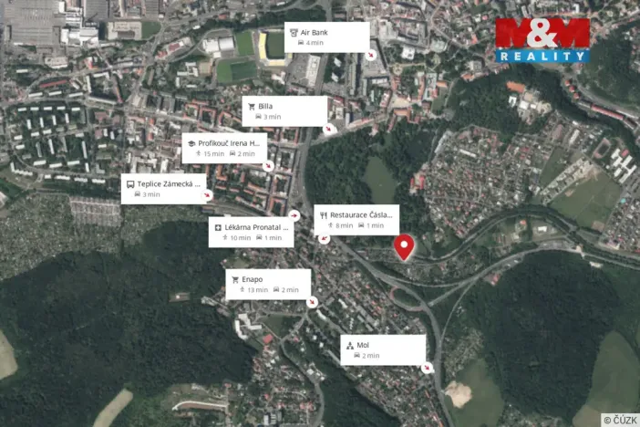 Prodej zahrady, Teplice, Bystřanská, 326 m2