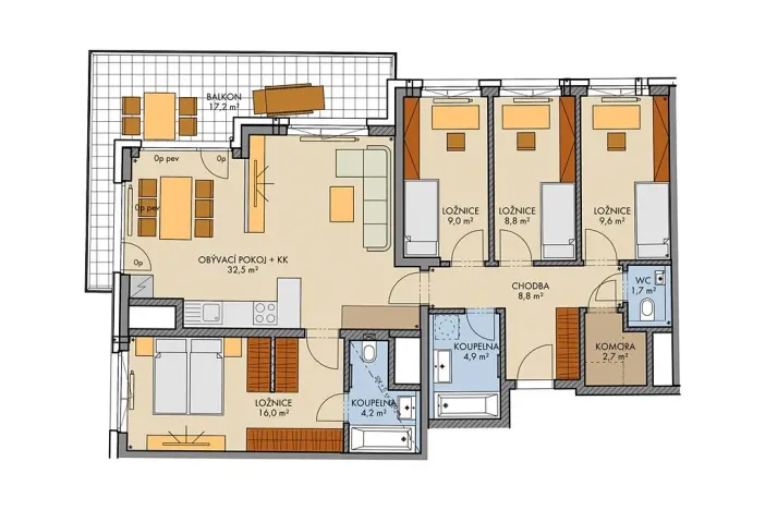 Prodej bytu 5+kk, Praha, Bartůňkova, 106 m2