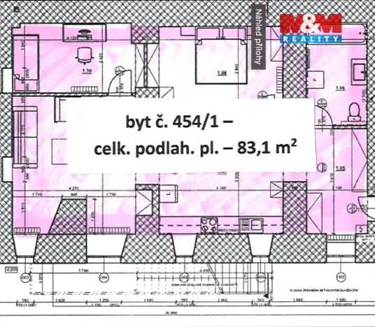 Prodej bytu 3+1, Jaroměř - Jakubské Předměstí, Palackého, 83 m2