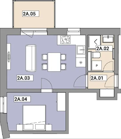 Prodej bytu 2+kk, Praha - Zbraslav, Elišky Přemyslovny, 44 m2