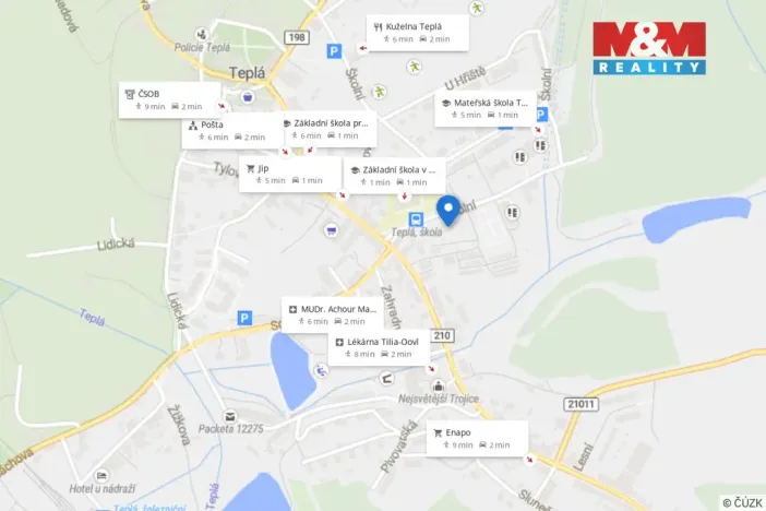 Prodej bytu 2+1, Teplá, Školní, 56 m2