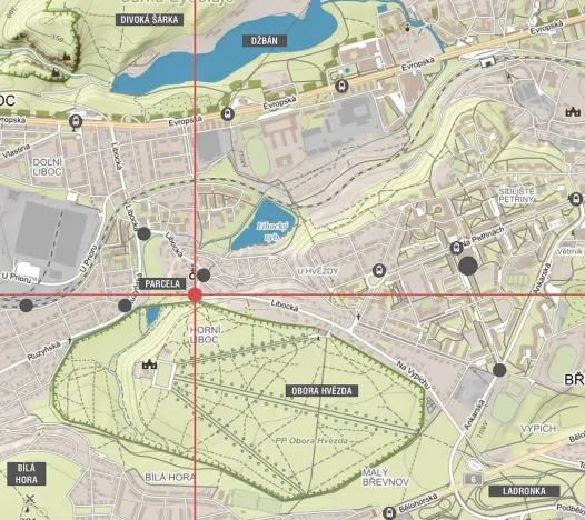 Prodej pozemku, Praha - Liboc, Libocká, 829 m2