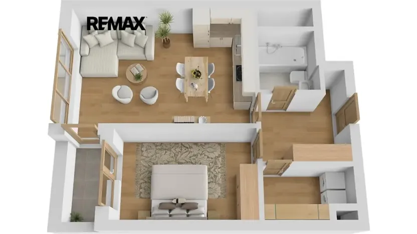 Pronájem bytu 2+kk, Praha - Kamýk, Zimova, 58 m2