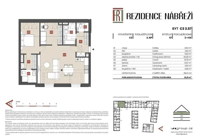 Prodej bytu 3+kk, Brandýs nad Labem-Stará Boleslav - Stará Boleslav, Nábřeží, 89 m2