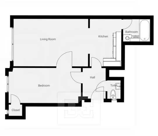 Pronájem bytu 2+kk, Praha - Vršovice, Rybalkova, 47 m2