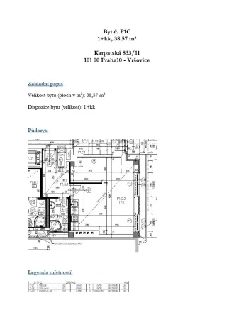Pronájem bytu 1+kk, Praha - Vršovice, Karpatská, 38 m2