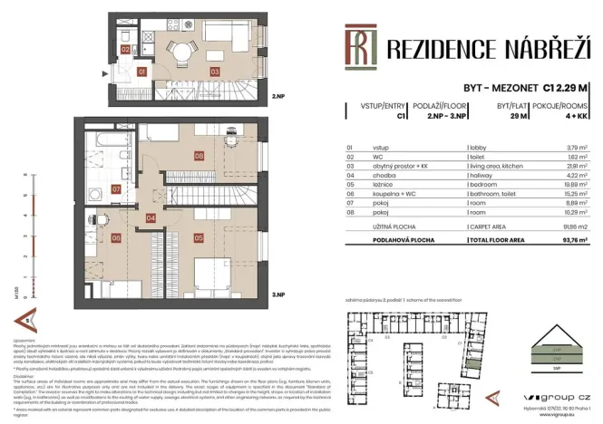 Prodej bytu 4+kk, Brandýs nad Labem-Stará Boleslav - Stará Boleslav, Nábřeží, 92 m2