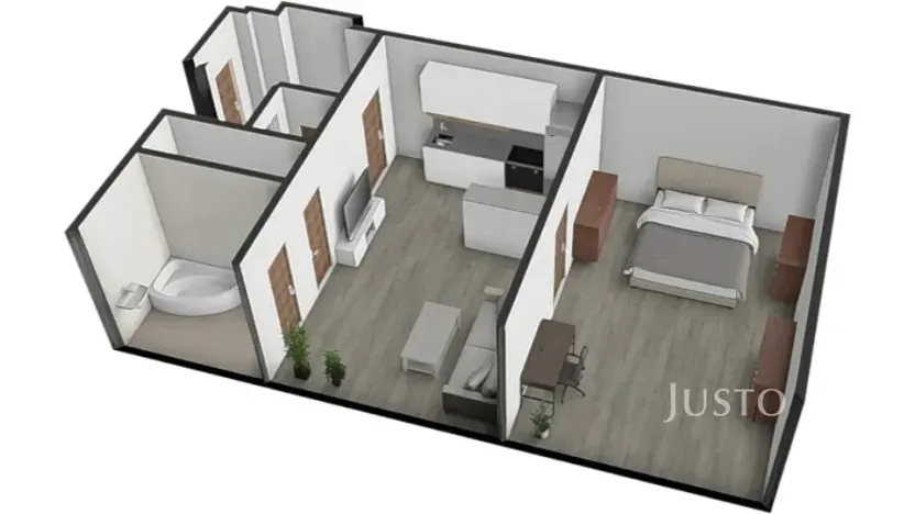 Prodej bytu 2+kk, Písek, Kollárova, 59 m2