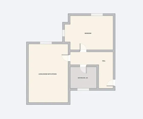 Pronájem bytu 2+kk, Praha - Holešovice, U garáží, 45 m2