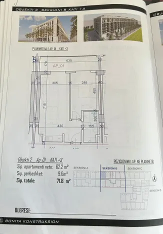 Prodej bytu 1+kk, Rruga Viena, Golem, Albánie, 37 m2