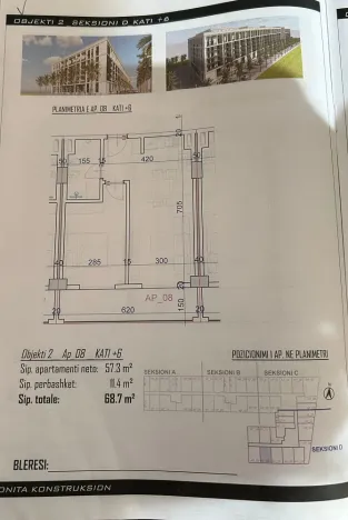 Prodej bytu 1+kk, Rruga Viena, Golem, Albánie, 37 m2