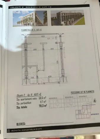 Prodej bytu 1+kk, Rruga Viena, Golem, Albánie, 37 m2