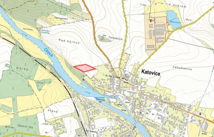 Prodej pozemku pro bydlení, Katovice, 4417 m2