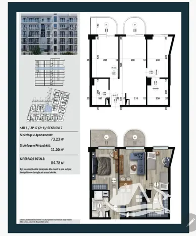 Prodej bytu 3+kk, Qerret, Albánie, 84 m2