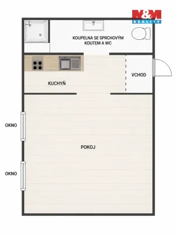 Pronájem bytu 1+kk, Senohraby, Hlavní, 29 m2