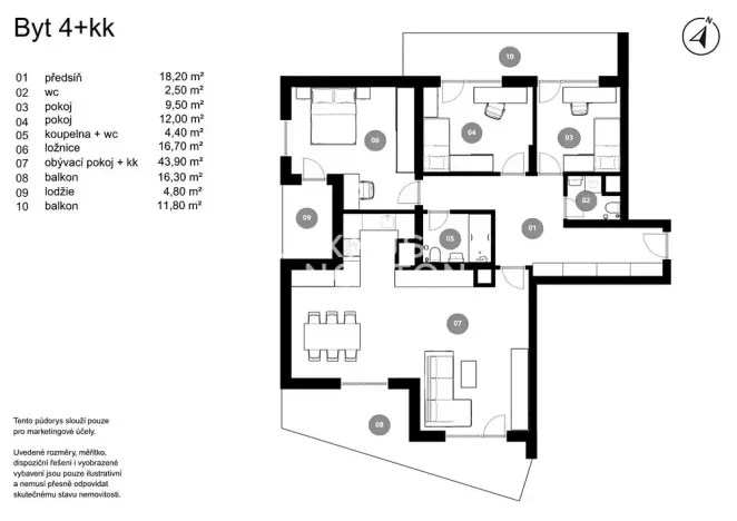 Prodej bytu 4+kk, Praha - Strašnice, Zvěřinova, 107 m2
