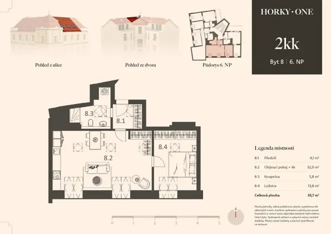Prodej bytu 2+kk, Praha - Nusle, V Horkách, 56 m2