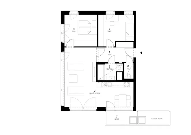 Pronájem bytu 3+kk, Brno, Lidická, 80 m2