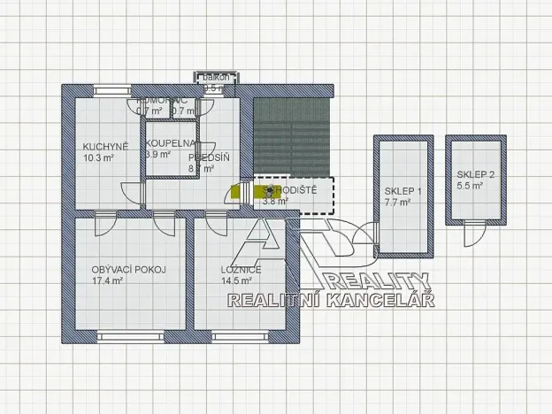 Prodej bytu 2+1, Bechyně, Na Libuši, 56 m2