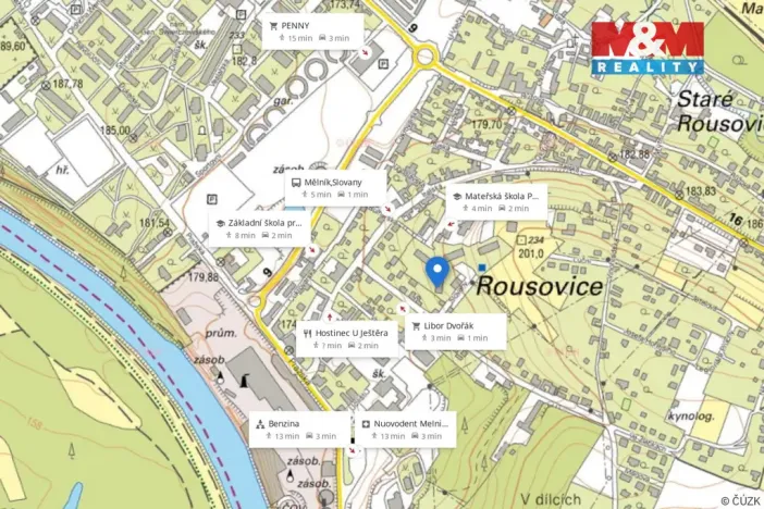 Pronájem bytu 2+1, Mělník, Slovany, 59 m2