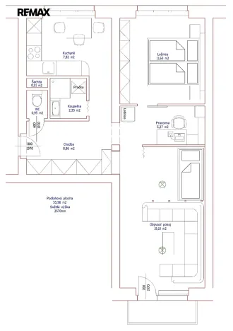 Prodej bytu 2+1, Velké Meziříčí, Bezručova, 57 m2