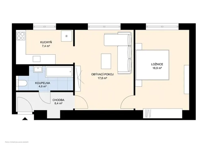 Prodej bytu 2+1, Lovosice, Mírová, 51 m2