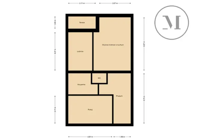 Pronájem bytu 3+kk, Hluboká nad Vltavou, U Parku, 82 m2