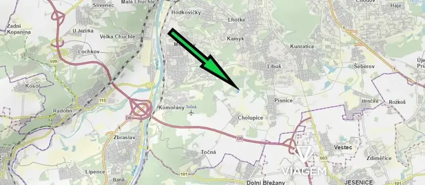 Prodej podílu pole, Praha - Cholupice, 1271 m2