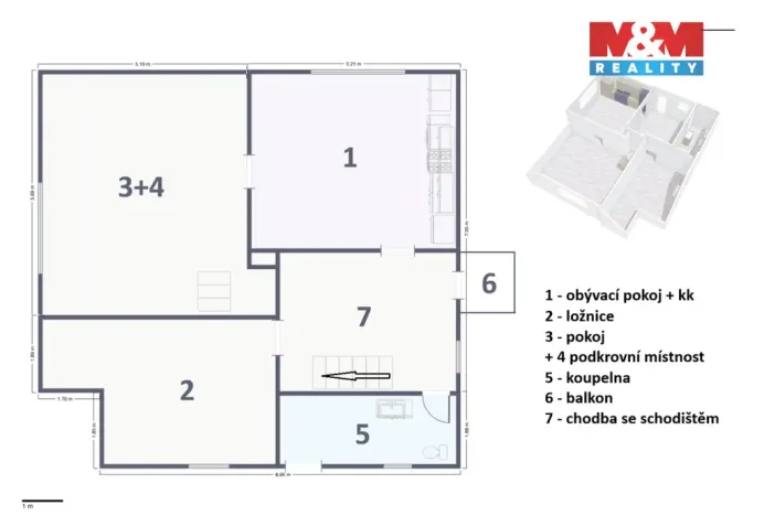 Pronájem bytu 3+kk, Praha - Běchovice, Na Korunce, 99 m2