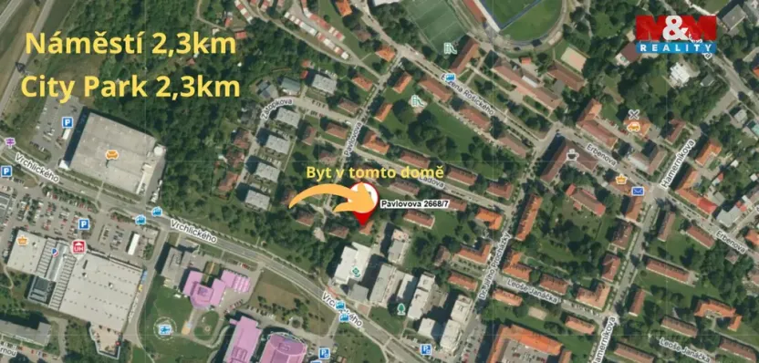 Pronájem bytu 2+kk, Jihlava, Pavlovova, 57 m2