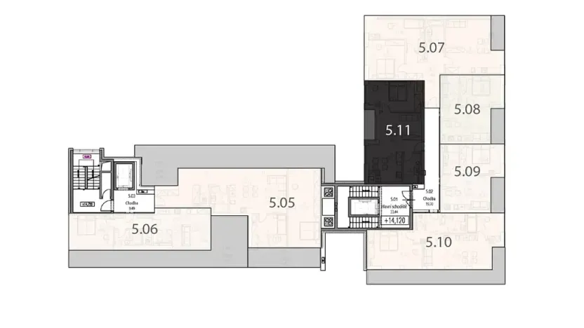 Prodej bytu 2+kk, Luhačovice, Zatloukalova, 53 m2