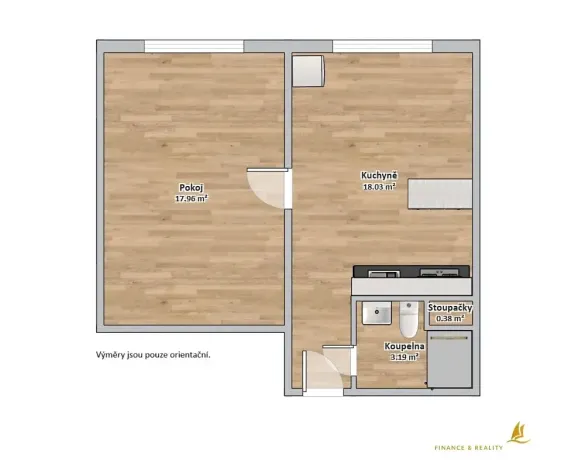 Pronájem bytu 1+1, Nýřany, Revoluční, 40 m2