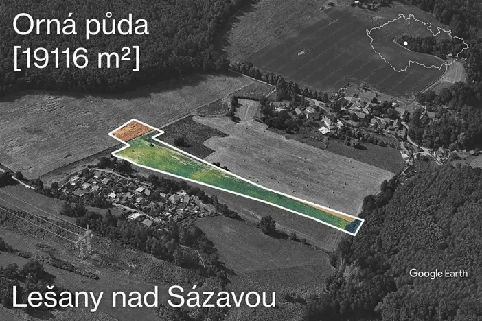 Prodej pole, Lešany, 19116 m2