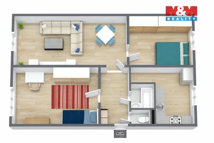 Prodej bytu 3+1, Bukovany, 72 m2