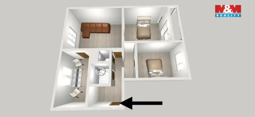 Prodej bytu 3+1, Praha - Hlubočepy, Silurská, 69 m2