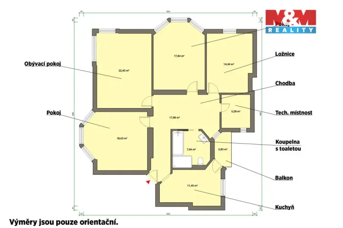 Pronájem bytu 4+1, Cheb, Májová, 121 m2