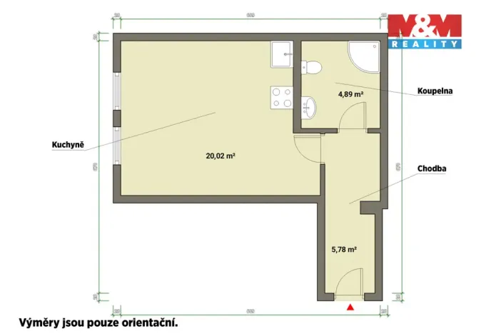 Pronájem bytu 1+kk, Františkovy Lázně, Národní, 30 m2