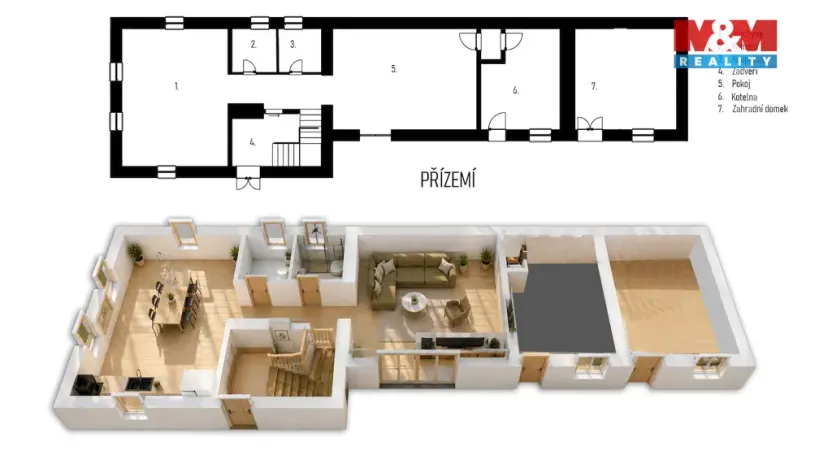 Prodej rodinného domu, Struhařov - Bořeňovice, 343 m2