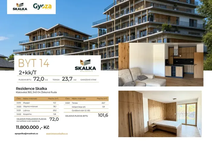 Prodej bytu 2+kk, Železná Ruda, Klatovská, 72 m2
