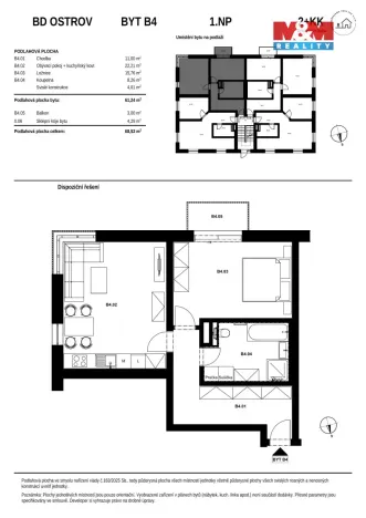 Prodej bytu 2+kk, Ostrov, Hlavní třída, 69 m2