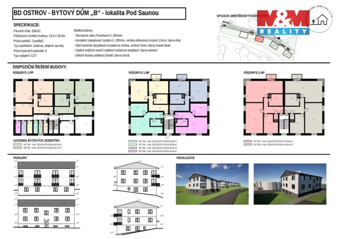 Prodej bytu 2+kk, Ostrov, Hlavní třída, 56 m2